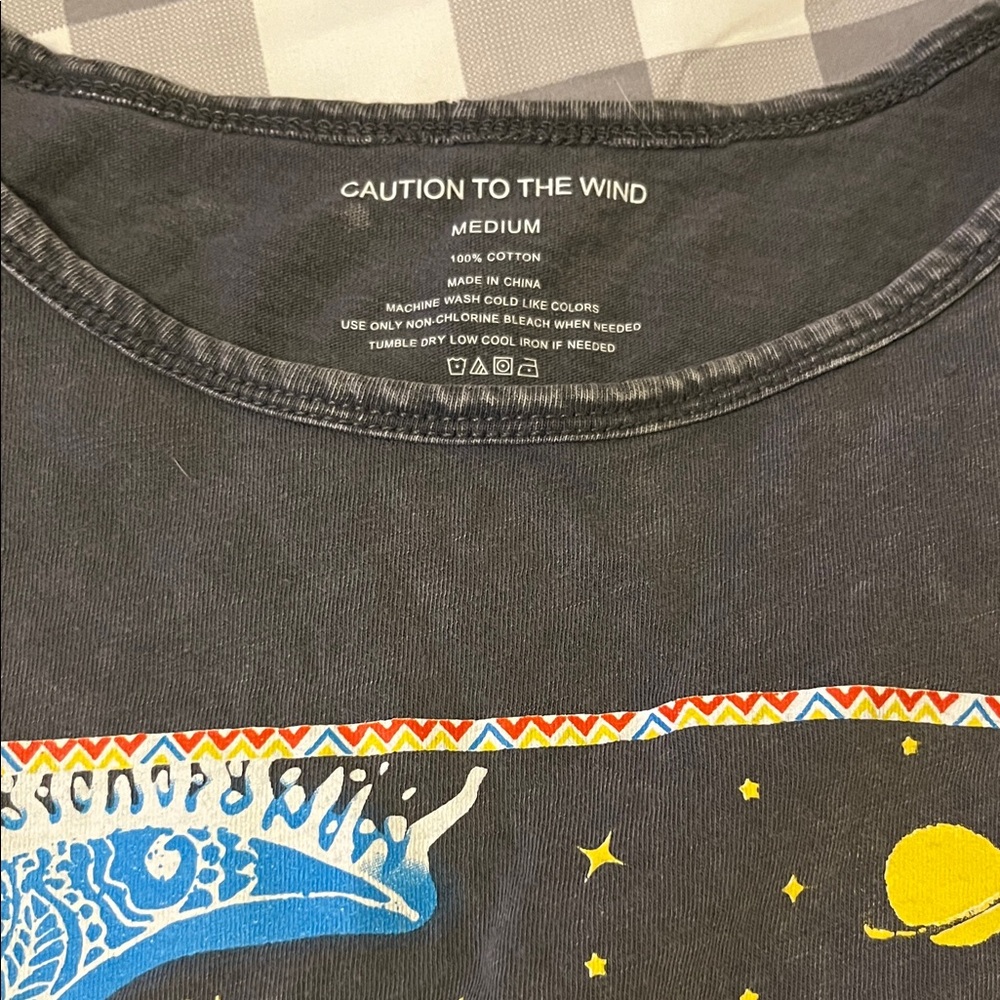 Caution To The Wind Black Cosmic Graphic Tee - Picture 2 of 4